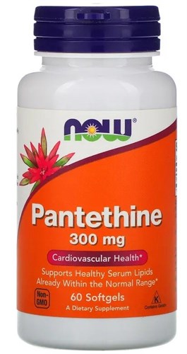 NOW Pantethine 300 mg (60гел.капс) NOW488 - фото 12841