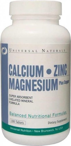 Universal Nutrition Calcium Zinc Magnesium (100таб) UNI064 - фото 5055