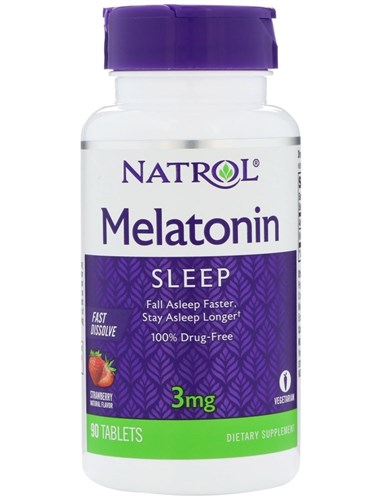 Natrol - Melatonin 3mg Fast Dissolve (90таб) NAT079 - фото 5706